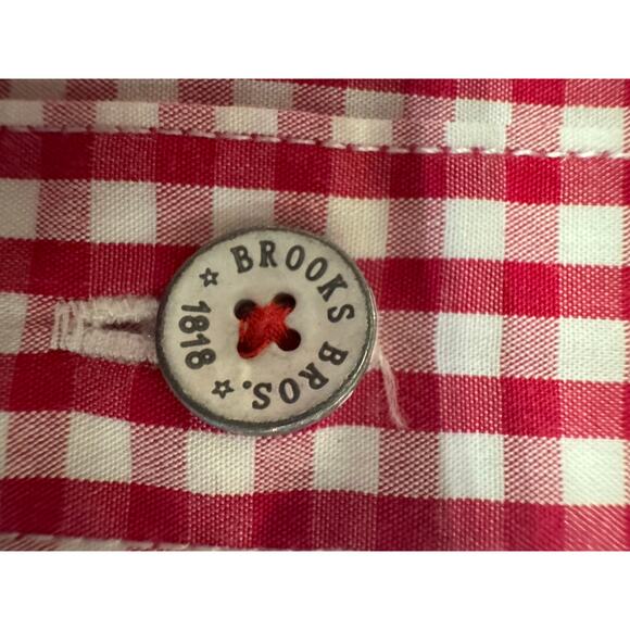 Brooks Brothers Red White Gingham Check Long Sleeve Button Down Shirt 6 EUC - Picture 8 of 10